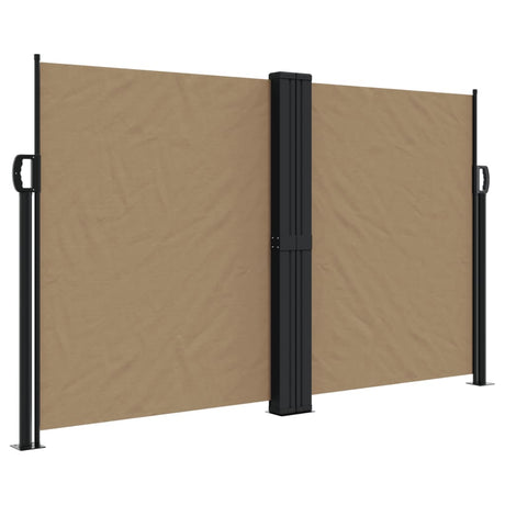 Vidaxx ausziehbarer Windschutz 140x1200 cm Taupe