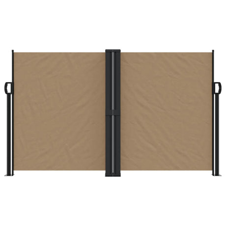 Vidaxx ausziehbarer Windschutz 140x1200 cm Taupe