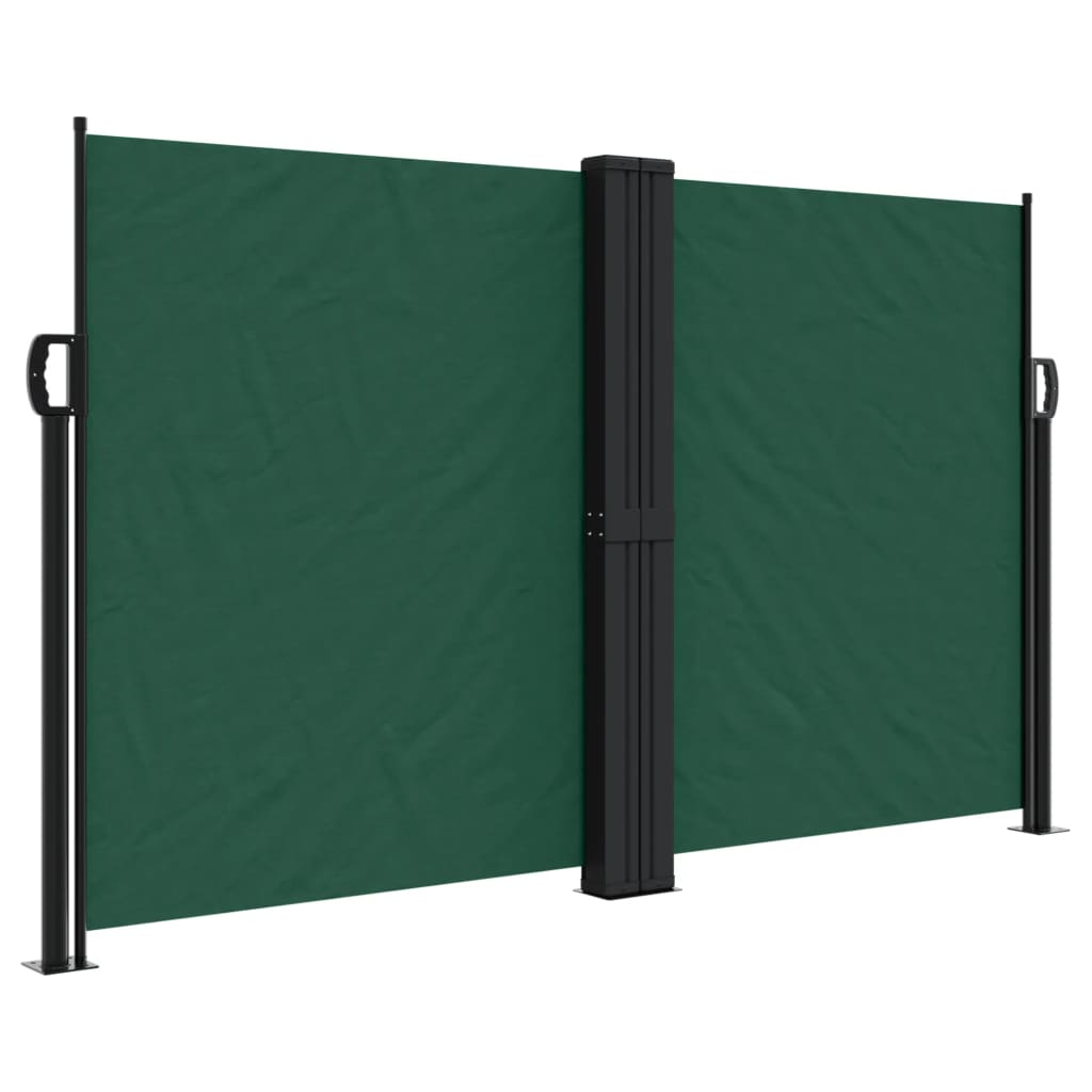 Vidaxx ausziehbarer Windschutz 140x1200 cm dunkelgrün