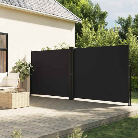 Vidaxx ausziehbarer Windschutz 160x1200 cm schwarz