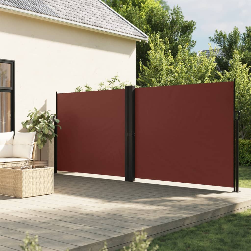 Pare-brise Vidaxl extensible 160x1200 cm brun