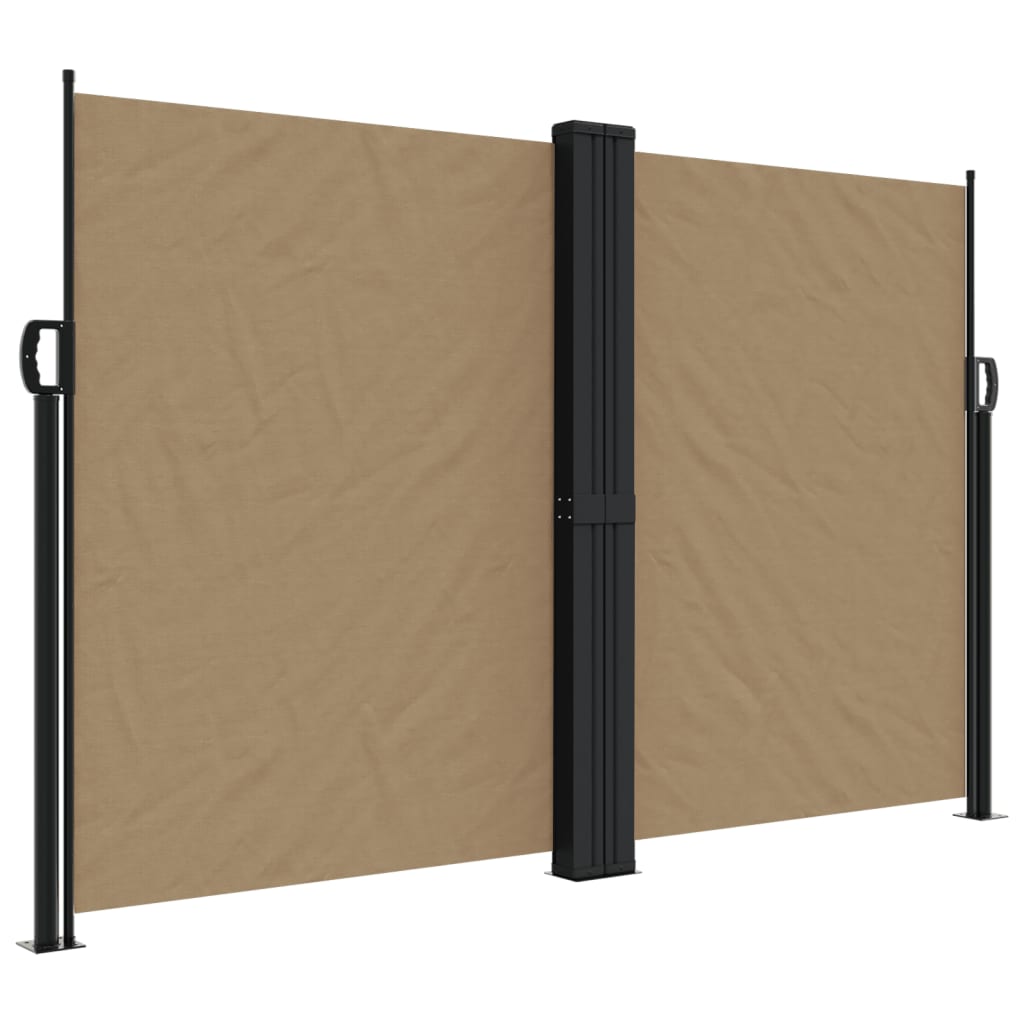 Pare-brise vidaxl extensible 160x1200 cm taupe