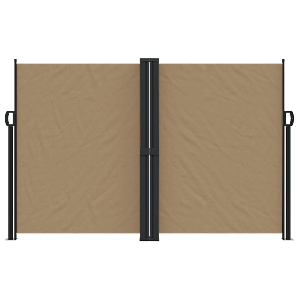 Pare-brise vidaxl extensible 160x1200 cm taupe