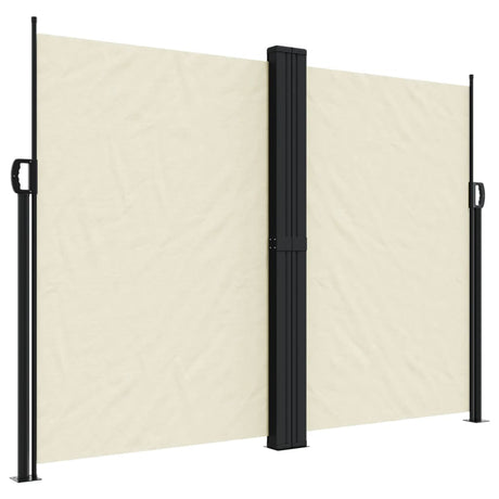 Vidaxx ausziehbarer Windschutz 180x1200 cm cremefarben