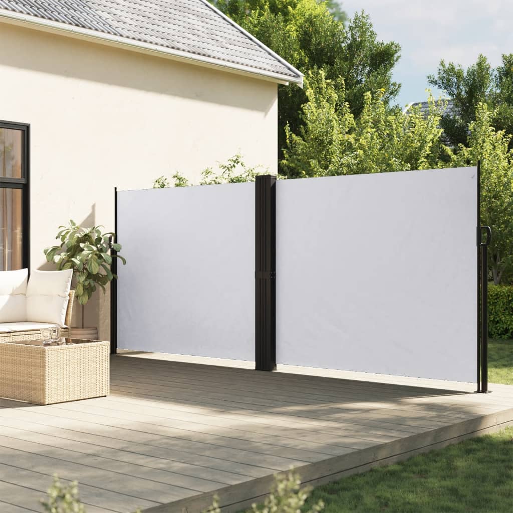 Pare-brise Vidaxl extensible 180x1200 cm blanc