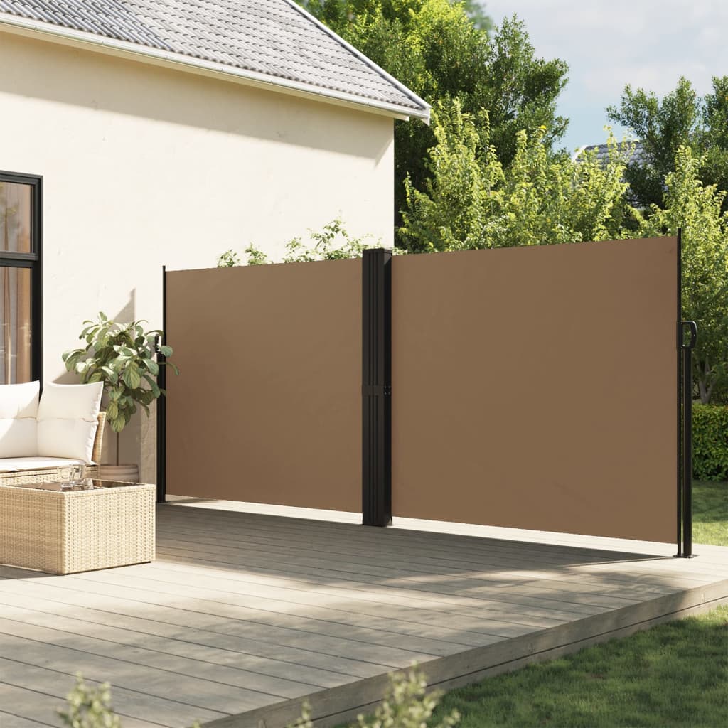 Vidaxl Windshield utvidbar 180x1200 cm taupe