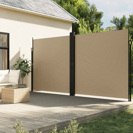 Vidaxx ausziehbarer Windschutz 200x1200 cm beige