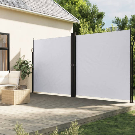 Vidaxx ausziehbarer Windschutz 200x1200 cm weiß