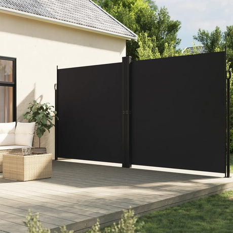 Vidaxx ausziehbarer Gartenschirm 220x1200 cm schwarz