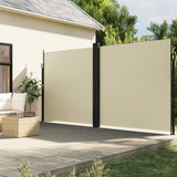 Vidaxl Garden Bildschirm ausziehbar 220x1200 cm Creme gefärbt