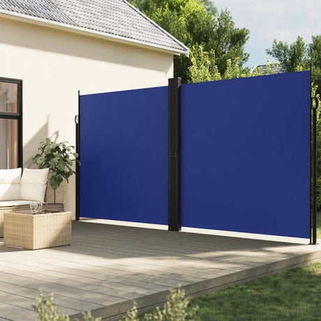Vidaxx ausziehbarer Gartenschirm 220x1200 cm blau
