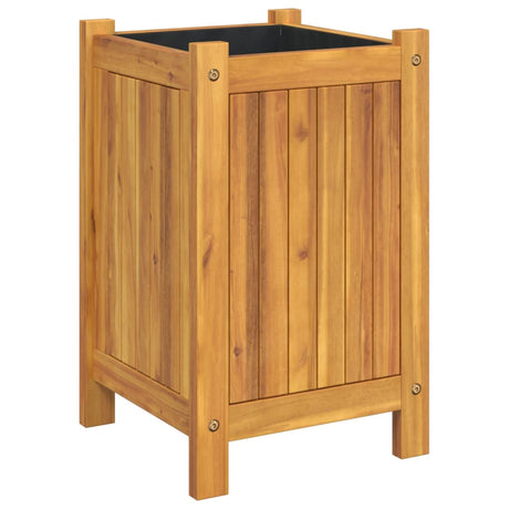 Vidaxx Pflanzgefäß mit Futter 31x31x50 cm aus massivem Akazienholz