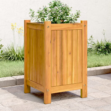 Vidaxx Pflanzgefäß mit Futter 31x31x50 cm aus massivem Akazienholz