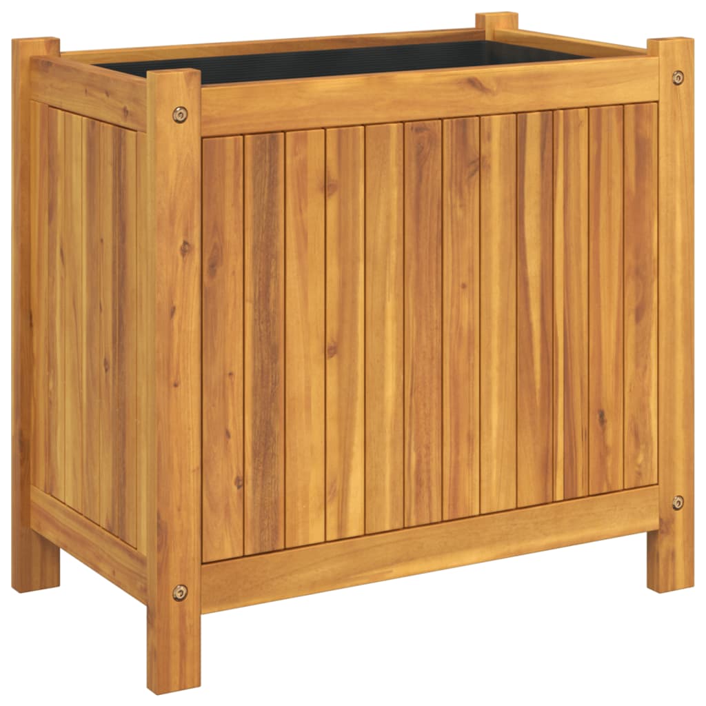 VIDAXL -planter med fôr 54x31x50 cm Solid Acacia Wood