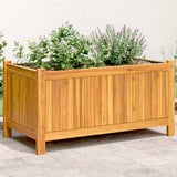 Plantador Vidaxl con revestimiento de 20x42x40 cm Solid Acaciahout