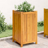 Vidaxl -planter med fôr 42x42x75 cm Solid Acacia Wood