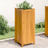 VidaXL Planter with lining 42x42x100 cm solid acacia wood