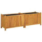 Vidaxx Pflanzgefäß mit Futter 153x38,5x50 cm aus massivem Akazienholz