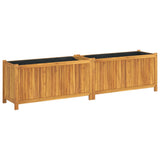 Vidaxx Pflanzgefäß mit Futter 199x38,5x50 cm aus massivem Akazienholz