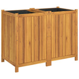 Vidaxx Pflanzgefäß mit Futter 100x50x75 cm aus massivem Akazienholz