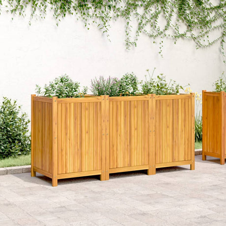 Vidaxx Pflanzgefäß mit Futter 150x50x75 cm aus massivem Akazienholz
