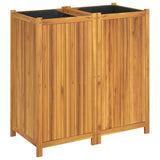 Vidaxl planter med foring 100x50x100 cm solid acaciahout