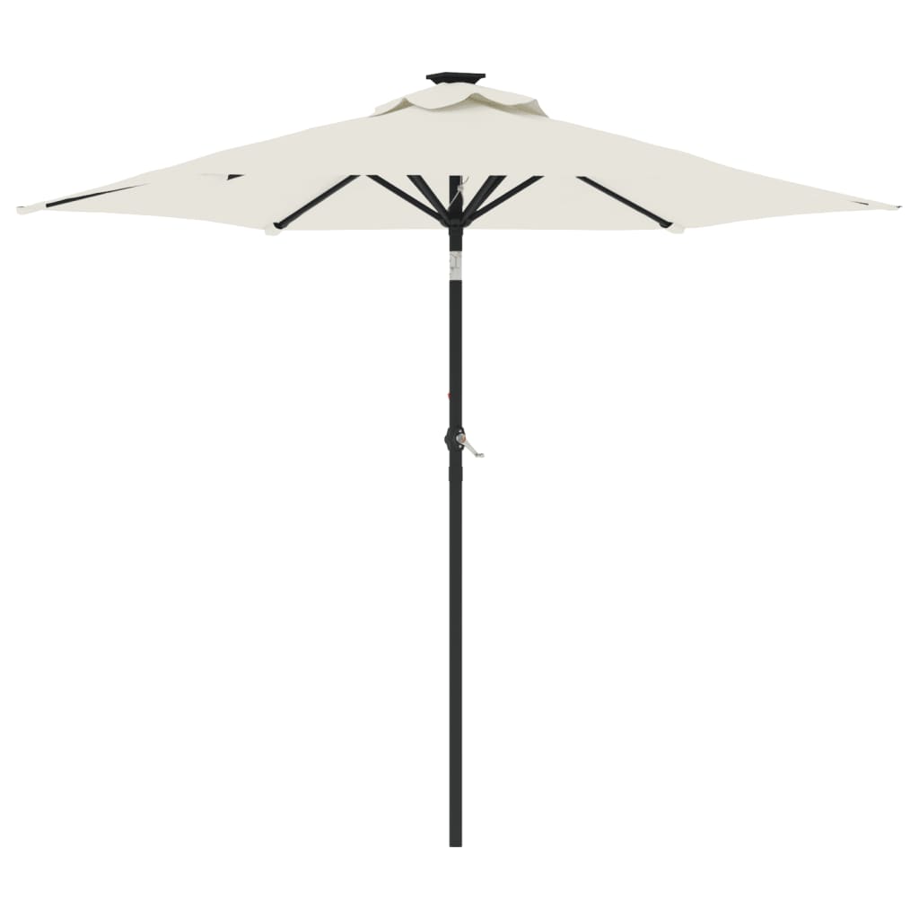 VidaXL Sonnenschirm mit Stahlstange 225x225x212 cm weiß