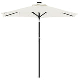 Vidaxl Parasol med stålstång 225x225x212 cm vit