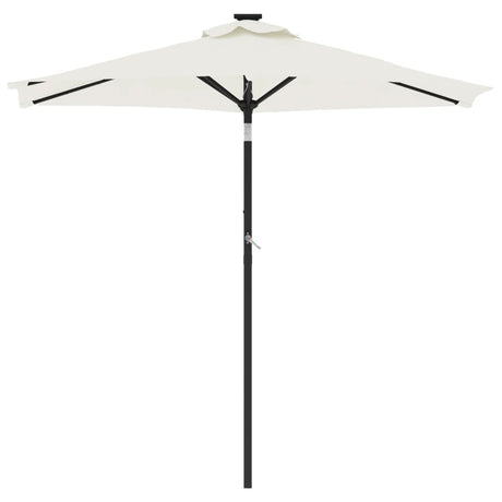 VidaXL Sonnenschirm mit Stahlstange 225x225x212 cm weiß