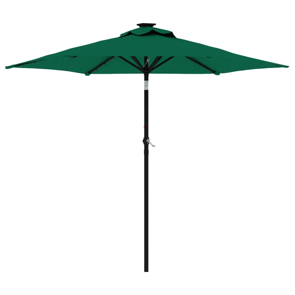 Vidaxl -Parasol mit Stahlpol 225x225x212 cm Grün