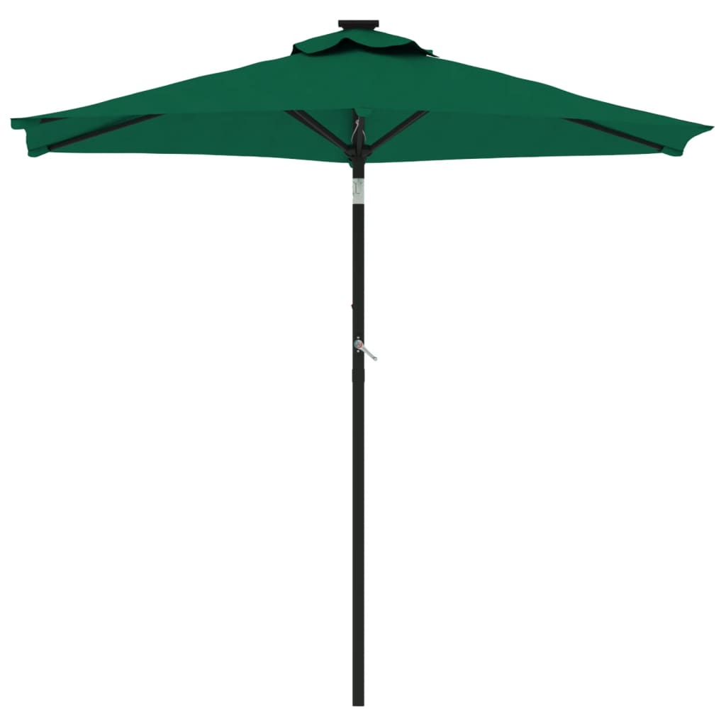 Vidaxl Parasol med stålstang 225x225x212 cm grøn