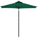 Vidaxl -parasol med stålstang 225x225x212 cm grønn