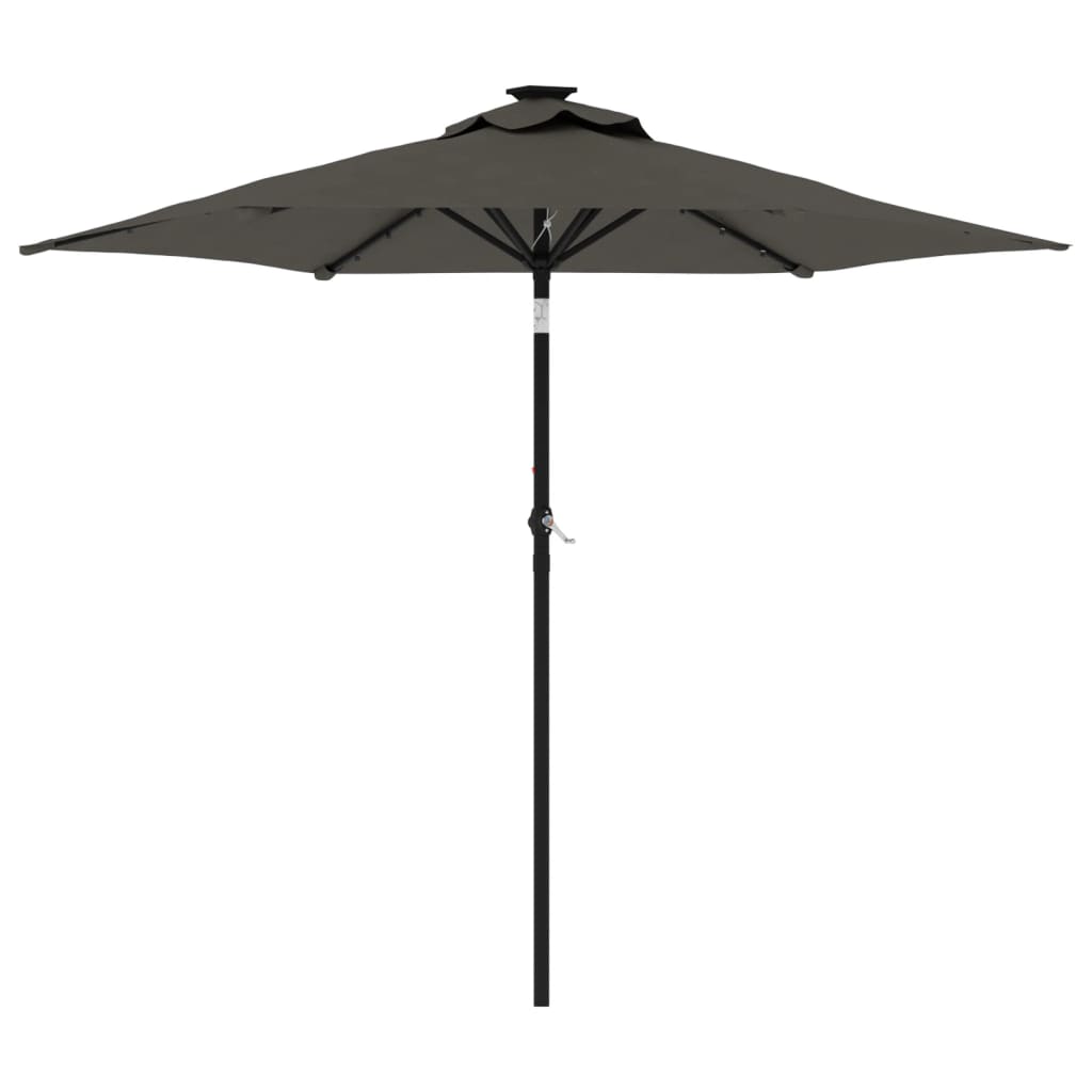 Vidaxl Parasol med stålstång 225x225x2121 cm Anthracite -färgad