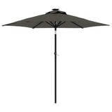 Vidaxl Parasol med stålstång 225x225x2121 cm Anthracite -färgad