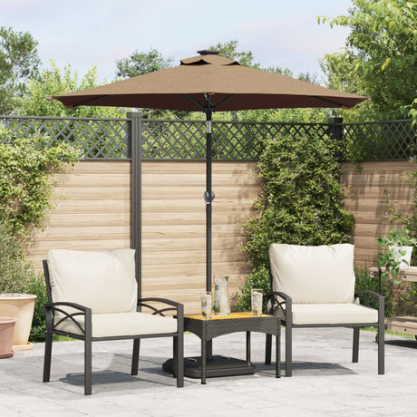 Vidaxx Sonnenschirm mit Stahlmast 225x225x212 cm Taupe