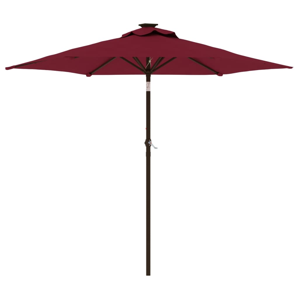 Vidaxl Parasol ze stalowym słupem 225x225x212 cm Bordeaux Red