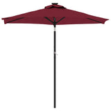 VidaXL Sonnenschirm mit Stahlstange 225x225x212 cm Burgunderrot