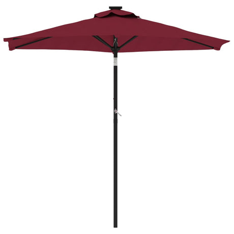 VidaXL Sonnenschirm mit Stahlstange 225x225x212 cm Burgunderrot