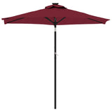 Vidaxl Parasol med stålstang 225x225x212 cm Bordeaux rød