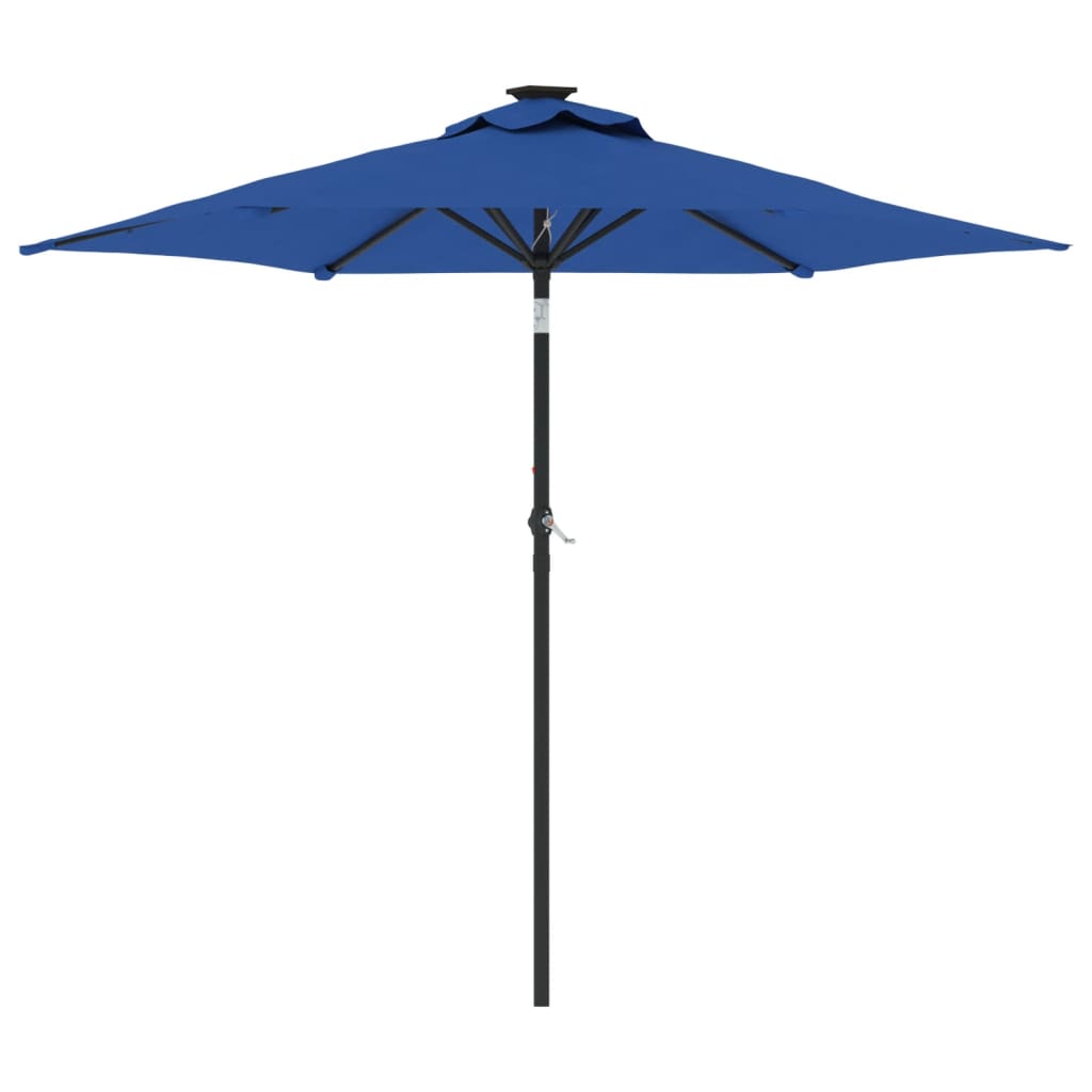 Vidaxl parasol s ocelovým pólem 225x225x212 cm azure modrá