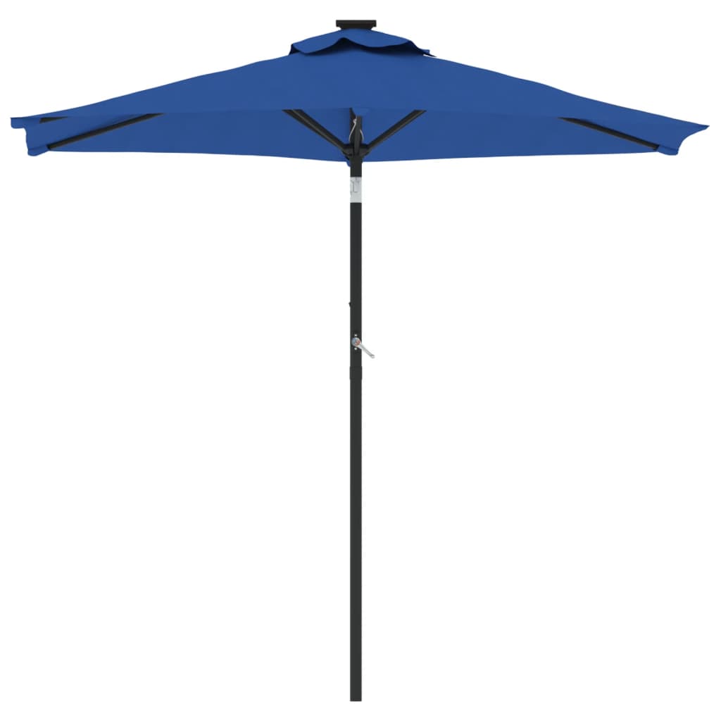 Vidaxl parasol s ocelovým pólem 225x225x212 cm azure modrá