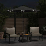 Vidaxx Sonnenschirm mit LEDs und Stahlmast 225x225x212cm Anthrazit