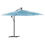 Vidaxl Parasol med stålstang 246x246x230 cm blå