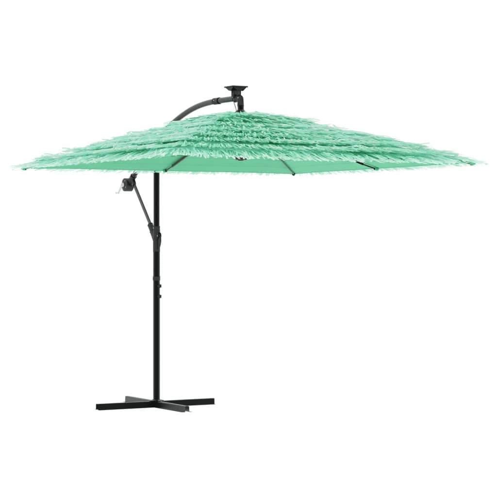 Vidaxl Parasol med stålstång 246x246x230 cm grön