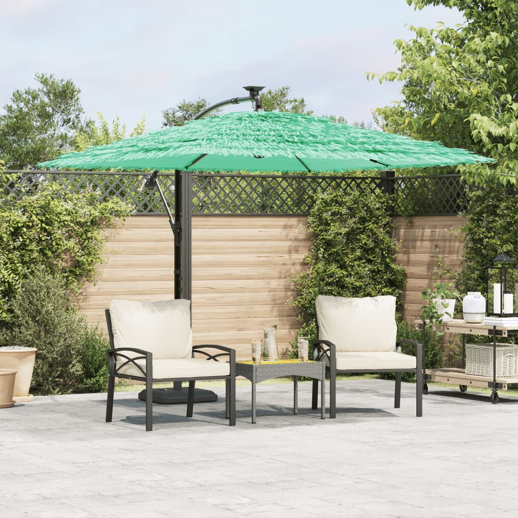 Vidaxl Parasol ze stalowym słupem 246x246x230 cm zielony