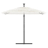 Vidaxl Parasol con polo in acciaio 246x246x230 cm bianco