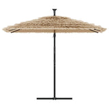 Vidaxl parasol s ocelovým pólem 269x269x235 cm hnědá