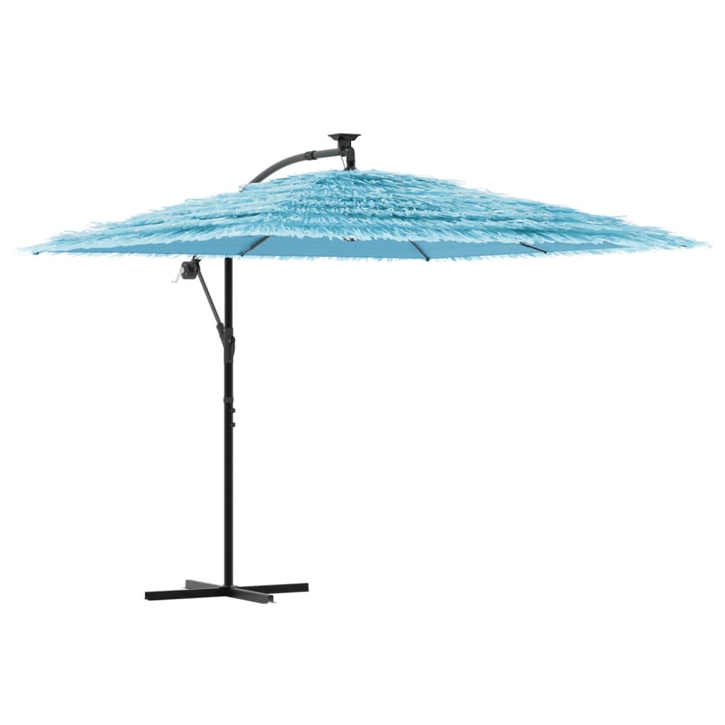 Vidaxl Parasol con polo in acciaio 269x269x235 cm blu