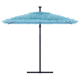 Vidaxl Parasol con polo in acciaio 269x269x235 cm blu