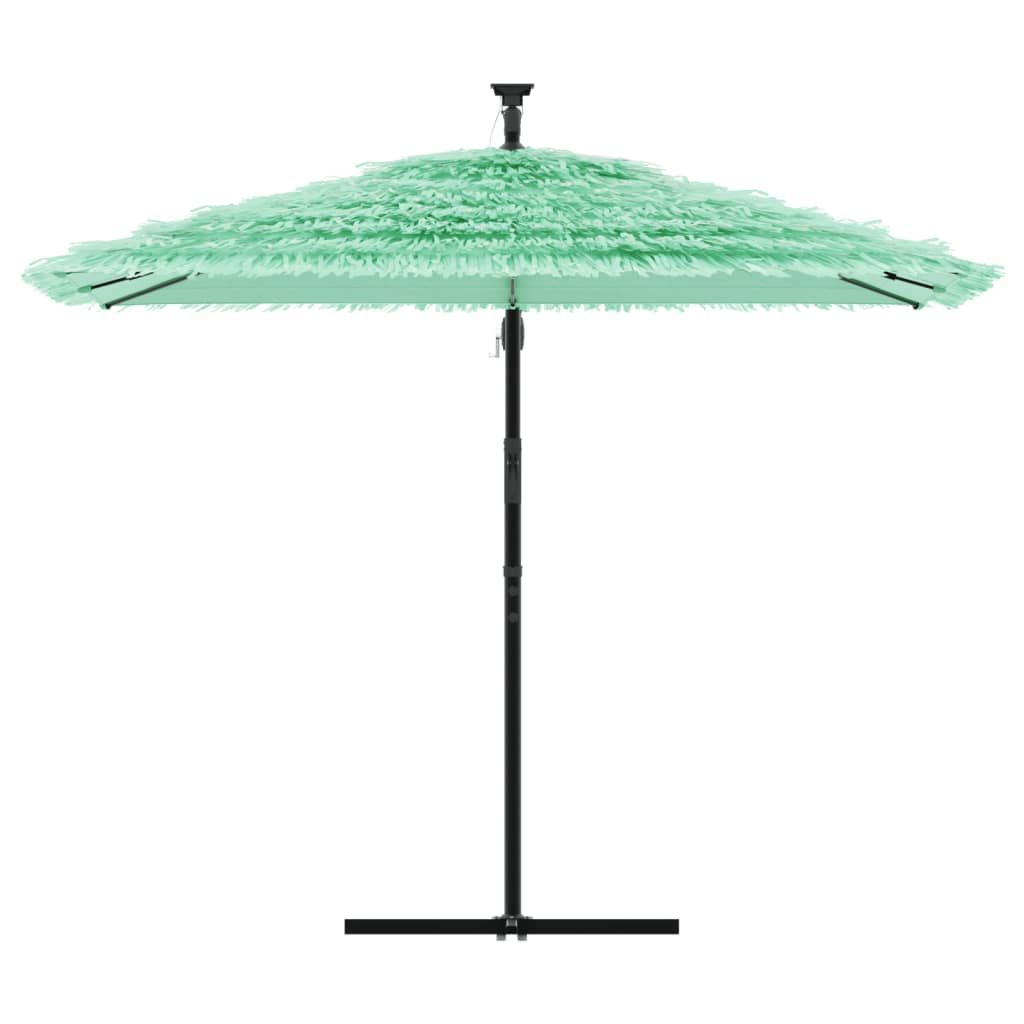 Vidaxl parasol s ocelovým pólem 269x269x235 cm zelená